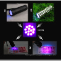 12LED UV Flashlight UV Money Detector Light Black Light Grasp Scorpion Light